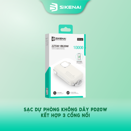 sạc dự phòng không dây sikenai