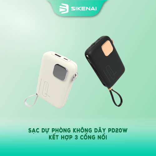 sạc dự phòng không dây sikenai