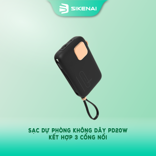 sạc dự phòng không dây sikenai