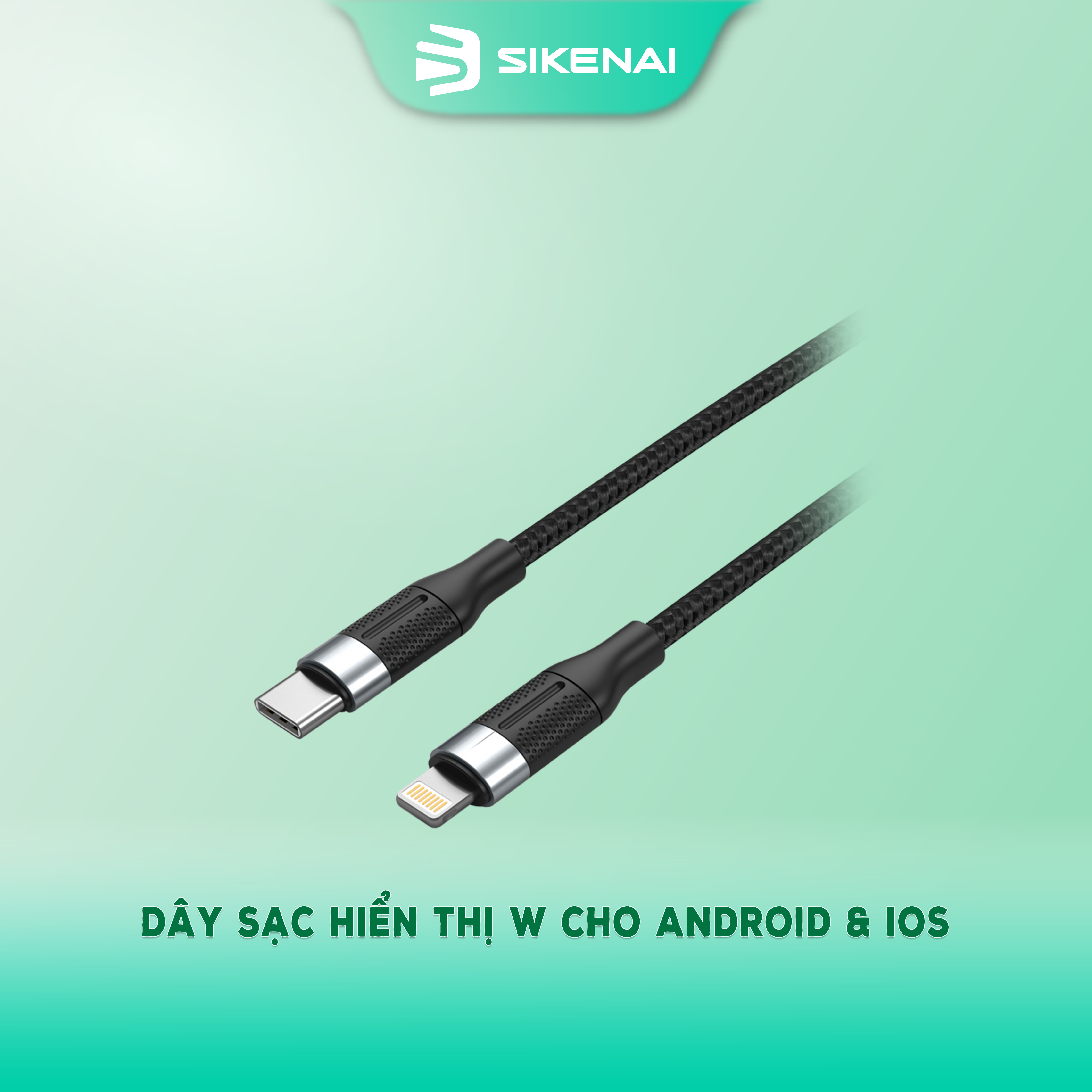 dây sạc hiển thị w sikenai