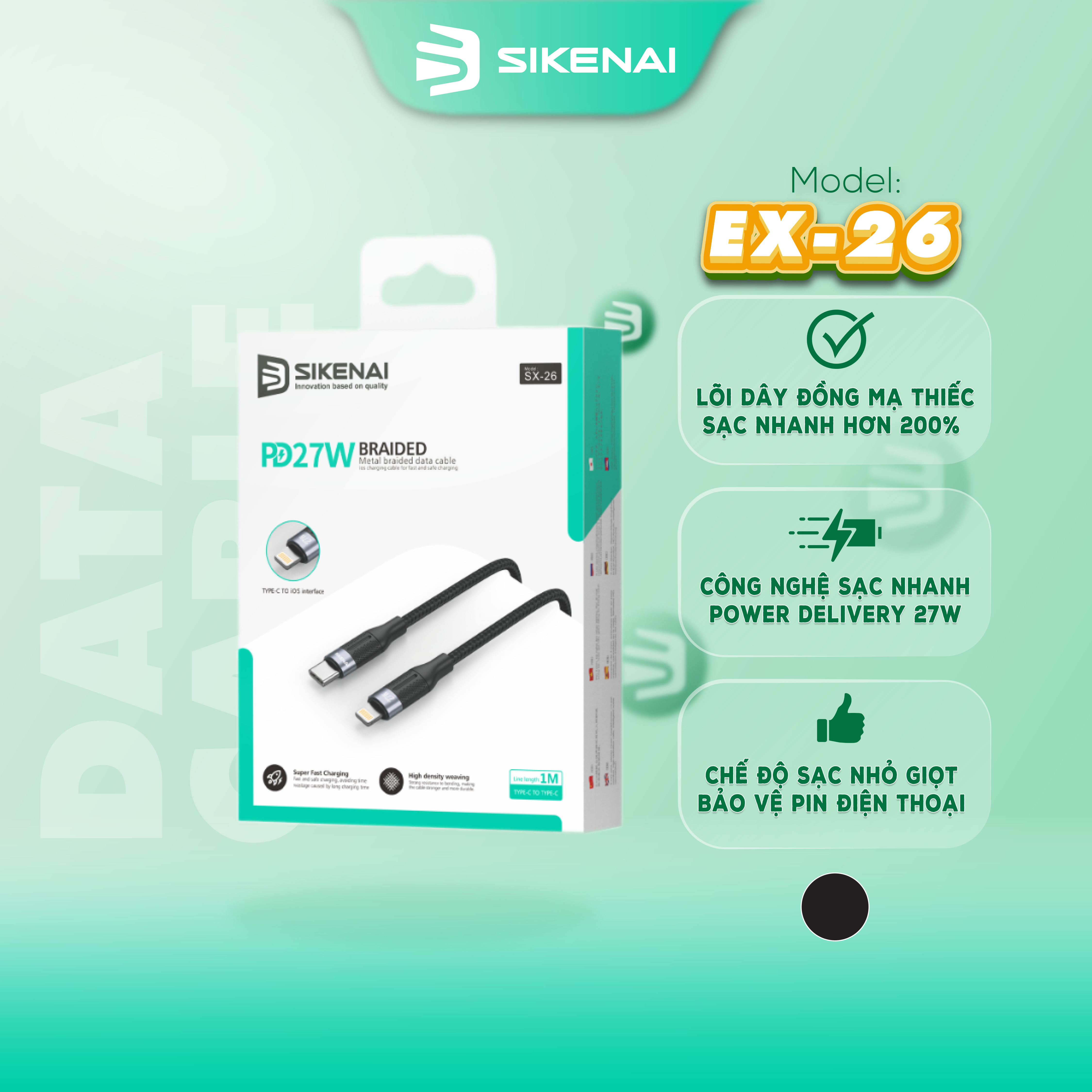 dây sạc hiển thị w sikenai