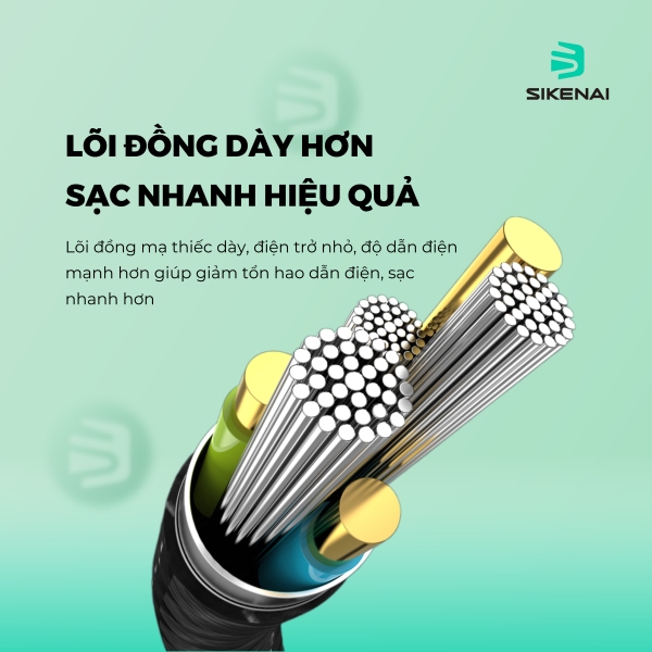 dây sạc nhanh sikenai