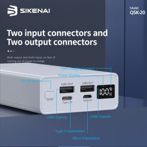 Sạc Dự Phòng Sikenai QSK20 20000mAh